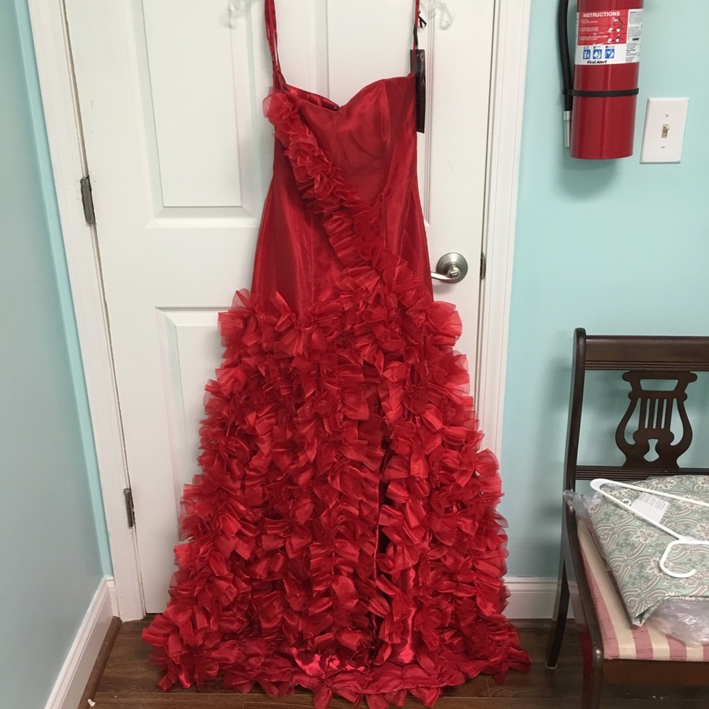 Dana mathers prom gown red
